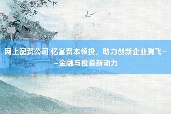 网上配资公司 亿富资本领投，助力创新企业腾飞——金融与投资新动力