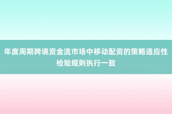 年度周期跨境资金流市场中移动配资的策略适应性检验规则执行一致